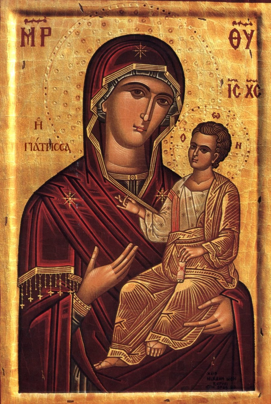 Icon of the Theotokos Hodigitria, the Healer, by Michael the monk of Mount Athos